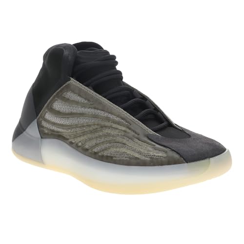 Image of adidas Yeezy Quantum Lace-Up Sneakers- Knitted Elastic Collar, Mesh Upper with RPU Cage, Boost Cushioning - Yeezy Shoes
