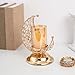 Ramadan Moon Shaped Candle Holder, Iron Metal Candlestick for Home Decor, Golden, 6.29x6.29x7.87 Inch, Artistic Design for Ramadan Decorations