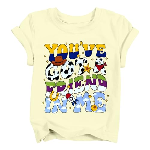 You've Got A Friend in Me Kids Shirt Magical Tshirt for Toddler Boy Girl Cute Holiday Vacation Short Sleeve Top Apricot