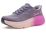 Skechers Women's Max Cushioning Endeavour Hallandale Hands Free Slip-Ins Sneaker, Purple, 8