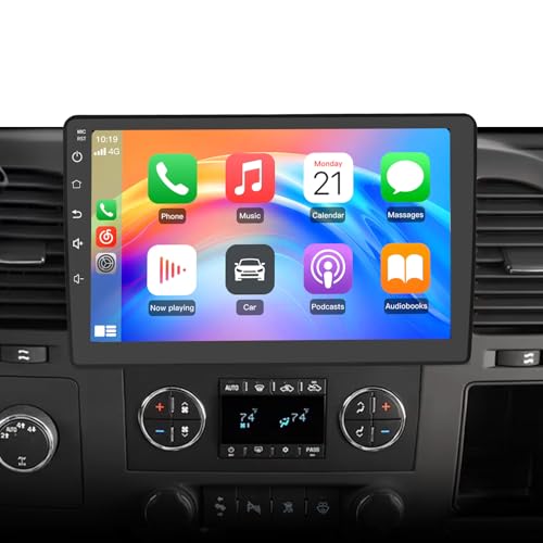 Car Radio Stereo for Chevy Silverado 2007-2013 Tahoe GMC Sierra Yukon with Wireless CarPlay Android Auto,10 Inch Touch Screen with Backup Camera