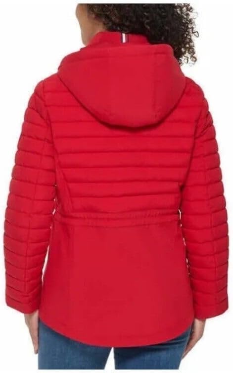 Tommy Hilfiger Women's Hooded Stretch Shell Quilted Jacket - Winter Coat for Women - Outwear with Pockets - Image 6