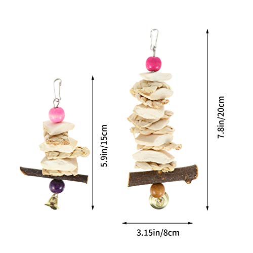 POPETPOP 2Pcs Natural Cuttlebones Cuttlebones Dentes Molar Toy Chew Toy Gaiola de Pássaro Pássaro de