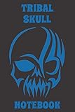  Tribal Skull - Notebook - Black - Blue - College Ruled (Death, Band 21)