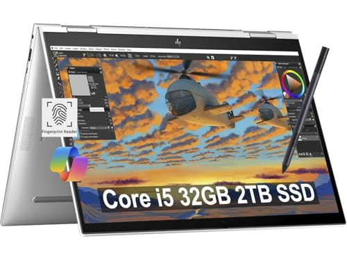 HP EliteBook X360 830 G10 2-in-1 Business Laptop (13.3" FHD+ Touchscreen, Intel i5-1345U(> i7-1255u), 32GB RAM, 2TB SSD, IST Pen) for Creator, Photographer, Fingerprint, Webcam, Win 11 Pro