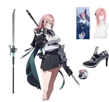 Amazon.co.jp: 【XiaoMu】月城柳 コスプレ衣装 +ウィッグ +靴+