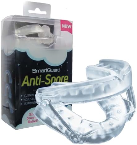 SmartGuard Anti Snore Device. New Customizable Snore Reducing Mouthpiece – Reduce Snoring Aid for Men and Women – Most Comfortable and Adjustable Oral Appliance - Holds Jaw Forward to Open Airway