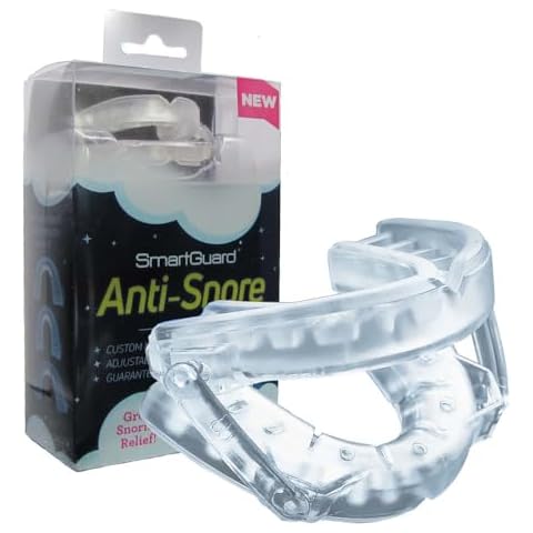 SmartGuard Anti Snore Device. New Customizable Snore Reducing Mouthpiece – Reduce Snoring Aid for Men and Women – Most Comfortable and Adjustable Oral Appliance - Holds Jaw Forward to Open Airway Cover