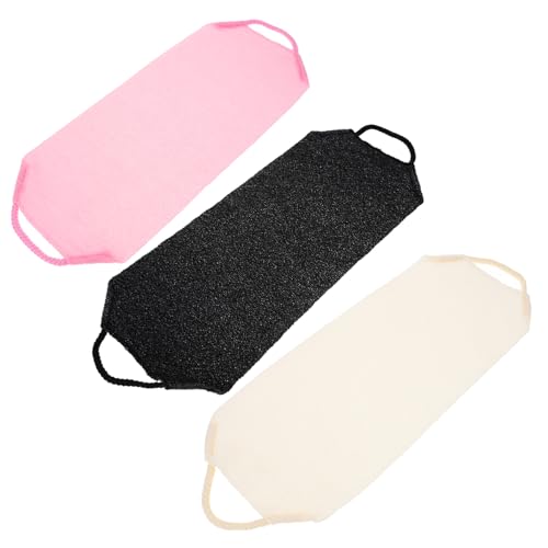 PartyKindom 3Pcs Travel Bathing Towels Stretchable Back Scrubbing Towels for Body Wash Comfortable Durable Exfoliating Cloths for Skin Cleaning for Home Dorm Use