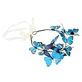 [WEKADRIN] 軽量素材の蝶のカチューシャ ブライダルカチューシャ 花輪デザインのヘアドレス 写真撮影や結婚式パーティー用女性用ヘアアクセサ