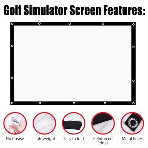 Schermo resistente di impatto del simulatore di golf, schermo del proiettore dell'esposizione di HD per l'addestramento con il supporto ammortizzato della muffling