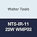 Walter Tools NTS-IR-11 22W WMP32 Carbide NTS Threading Inserts, Internal Thread, Full Profile, Whitworth (Pack of 10)