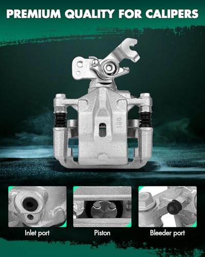Image of SCITOO Rear Left Brake Caliper With Bracket 18B5002 Compatible For Ford For Fusion 2006-2012 For Lincoln MKZ 2007-2012 For Lincoln Zephyr 2006 For Mazda 6 2006-2013 For Mercury Milan 2006-2011