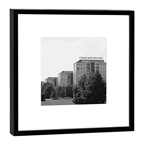 Cadre photo bois noir 52 x 52 cm pour habiller un grand mur vide tableau Dresde COGNOSCO