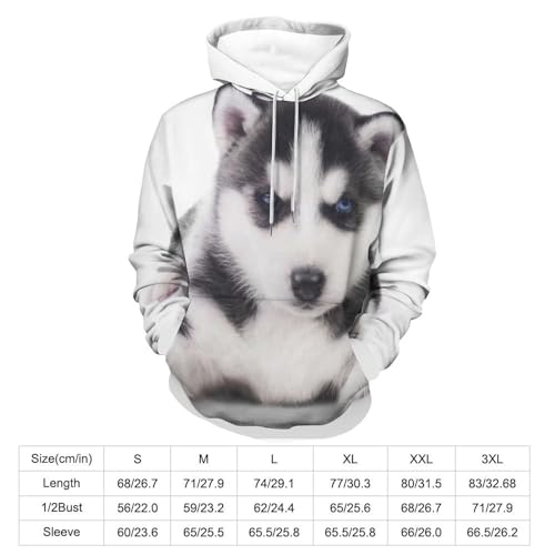 Sweat à capuche husky mignon pull décontracté unisexe manches longues taille S