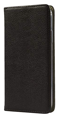 AQ Mobile Hülle für Samsung Galaxy S10, Leder schwarz Klapphülle Flip-Case Ledertasche