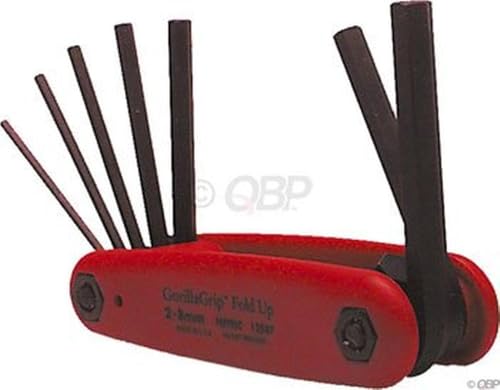 Bondhus 12587 GorillaGrip Set of 7 Hex Fold-up Keys, sizes 2-8mm