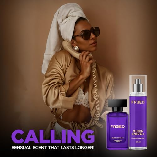 Image of BEARDO Freed Queen Energy Luxury Body Mist 150ml | Vanilla, Coffee, Woody Body Spray for Women | Smell Expensive Perfume for Women | Body Mist Woman Long Lasting | Long- Lasting Fragrance Perfume