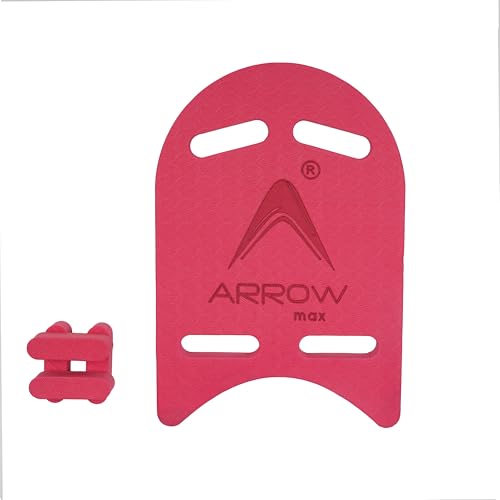 Image of Arrowmax Swimming Kickboard for Kids and Adults - EVA Foam Swim Training Board with Ergonomic Grip - Swim Aid for Beginners and Advanced Swimmers - Lightweight and Durable (RED)