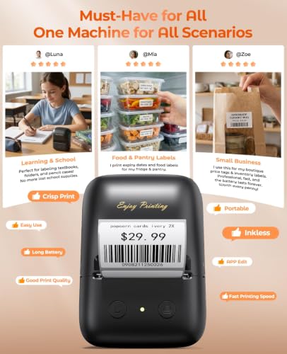 2 Inch Bluetooth Label Maker Machine, A421 Label Printer - image 2