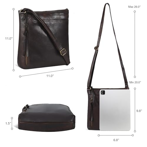 Image of Leather Crossbody Bags for Women - Ladies Sling Handbags - Medium Cross body Purses Handbags - Purses For Women