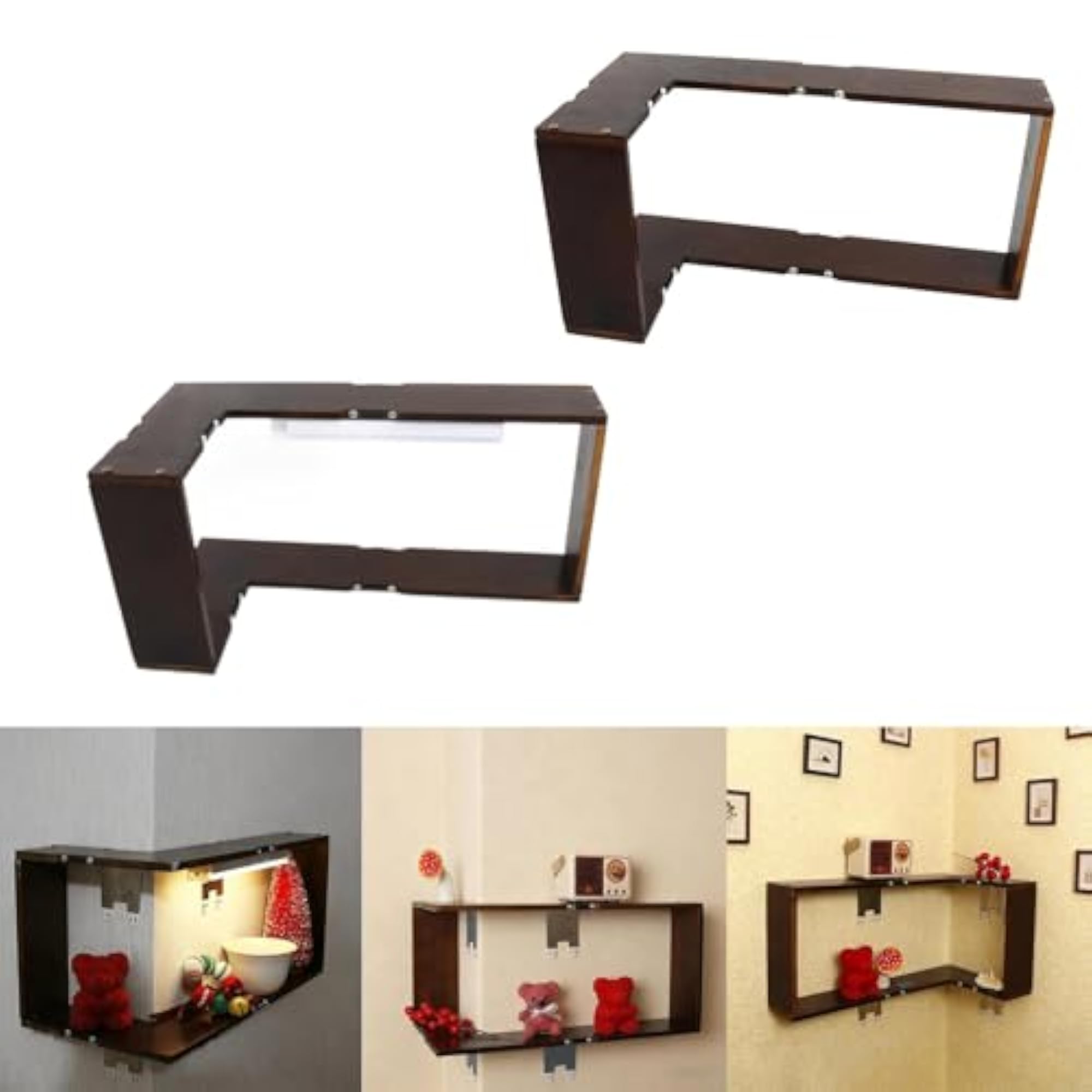 Corner Wall Shelf for Bathroom & Bedroom Storage