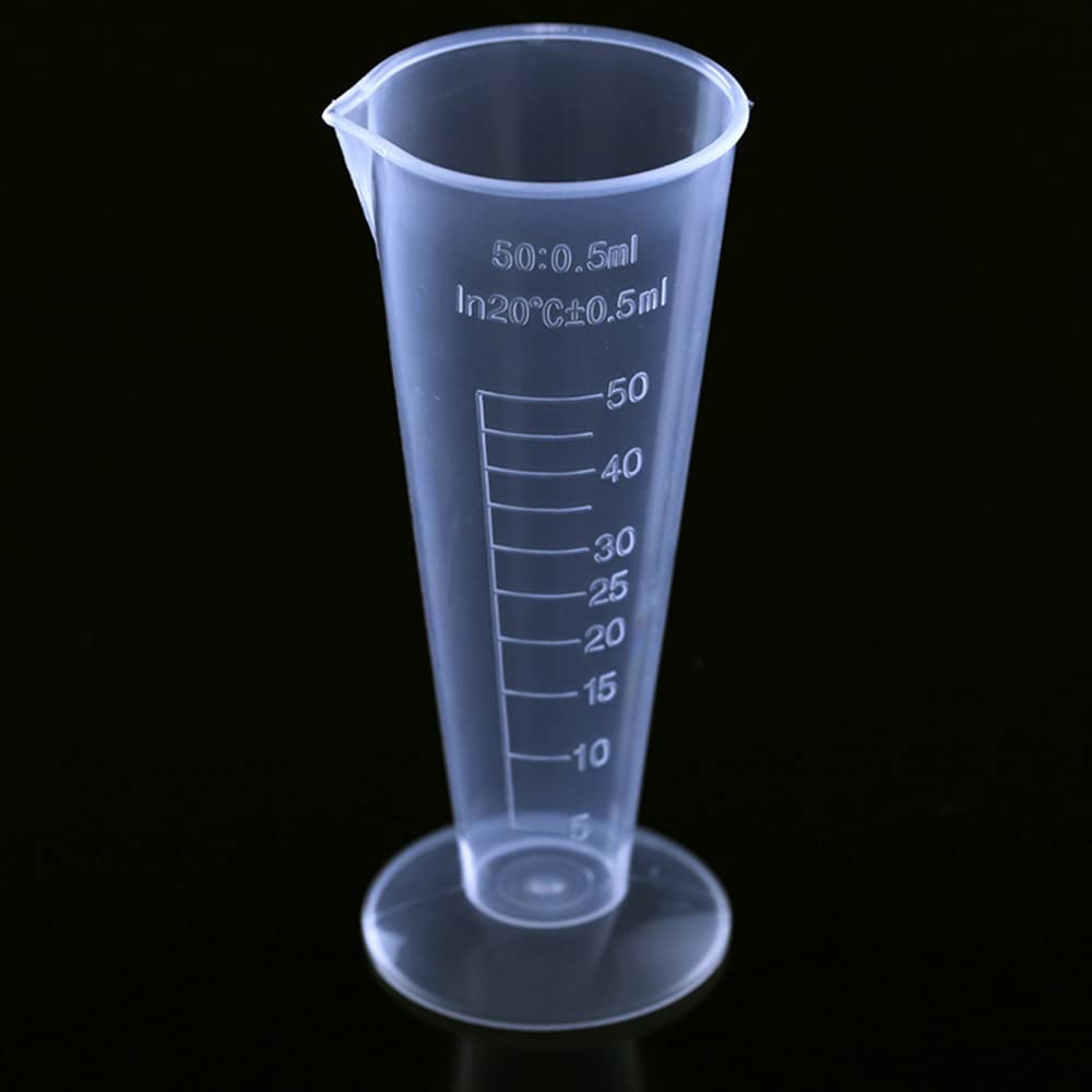 5PCS 50ml Tasse À Mesurer, Gobelet À Mesurer Transparent En Plastique PP Gradué Avec Marque De Mesure Pour Laboratoire, Fabrication De Liquides De Cuisine