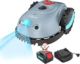 YARDCARE V100 Robot Tagliaerba Senza Filo Perimetrale, Navigazione Visiva, Evita gli Ostacoli(150 tipi), Robot Tosaerba a Batteria da 4,0 Ah con Lama di Ricambio
