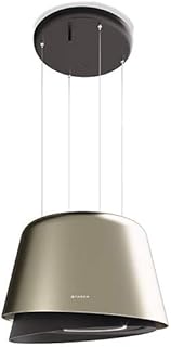 Faber - Cappa ad isola Up and Down Belle Plus finitura gold/grigio scuro caldo opaco da 69.5 cm