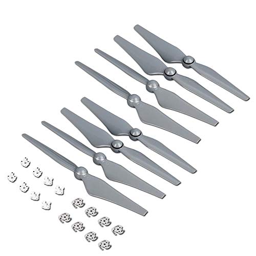 ROSHU Drone Accessories 8pcs 9450S Quick Release Propeller for DJI Phantom 4 PRO Advanced Drone Spare Parts Durable Blade Wing Props Mount Holder Base (Color : Gray)