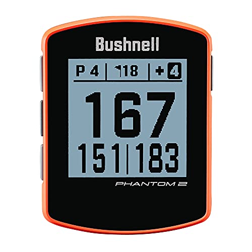 Bushnell Phantom 2 (Neon Orange) Gps Golf Handheld Power Bundle | With Playbetter Portable Charger | Distance Rangefinder Device | Built-In Magnetic Mount, 38,000+ Courses, Accurate Distances #TOP1