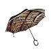 Parapluie inversé Double Couche Coupe-Vent extérieur Pluie Soleil parapluies inversés de Voiture avec poignée en Forme de C - étagère à Livres de bibliothèque