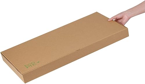 Miniatura 10 de Eco Pie - Caja de pan plano de papel kraft corrugado - 24 x 8 x 2 pulgadas - Caja de 50 unidades