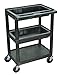 Luxor Mtc30/N-B 3-Shelf Service Cart