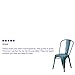 Flash Furniture Blake Commercial Grade 4 Pack Distressed Kelly Blue-Teal Metal Indoor-Outdoor Stackable Chair
