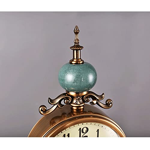 Reloj de escritorio retro despertador con péndulo vertical para mesa de hogar 5