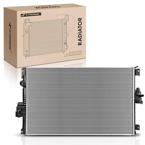A-Premium Engine Coolant Radiator Assembly Compatible with Ford F-250 Super Duty, F-350 Super Duty, F-450 Super Duty, F-550 Super Duty, 2011-2016, 6.7L, Secondary (Intercooler)