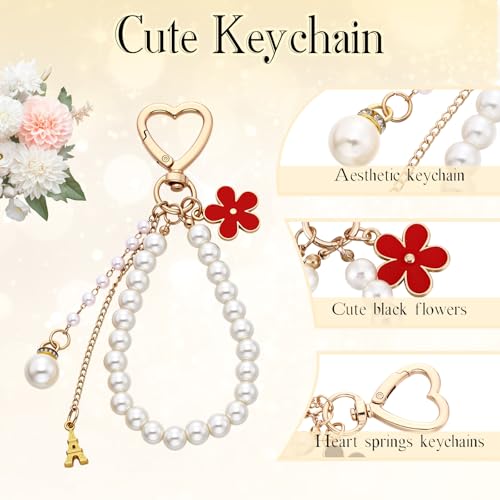 5 Pcs Bag Extender Chain Pearl Bow Purse Charm - Image 4