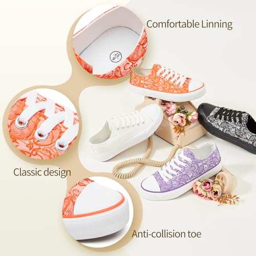 Image of yageyan Womens White Tennis Shoes Low top Canvas Sneakers Women Fashion Shoes for Walking Casual Canvas Comfortable