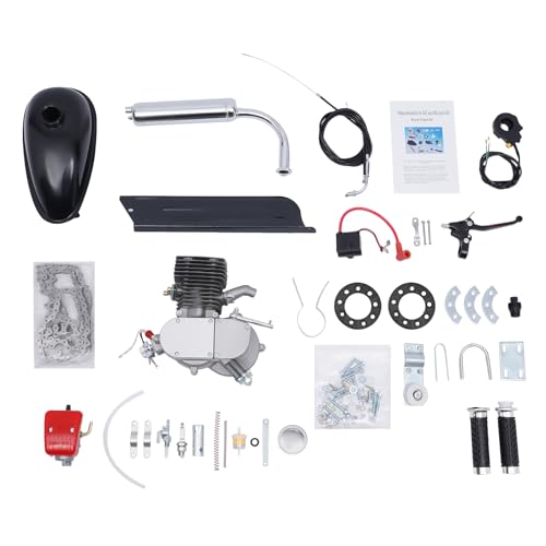 TTONSUE Bicycle Motor Kit 100cc, Motorized Bicycle Engine Kit 2 Stroke Petrol Gas Motor Engine Kit Fits Most 26