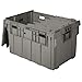 Buckhorn AS3424201201000 Attached Lid Flip Top Storage and Distribution Plastic Tote, 34-Inch x 24-Inch x 20-Inch, Grey by Buckhorn