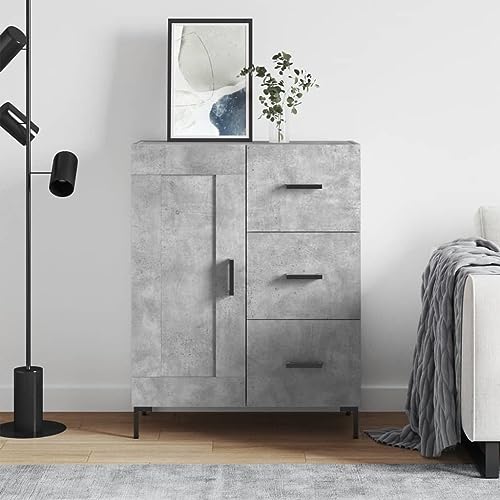 Mokuyary - Aparador (69,5 x 34 x 90 cm, madera de ingeniería, aparador con compartimento de almacenamiento, armario lateral de cocina para sala de estar, dormitorio -B