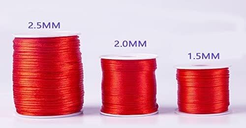 Miniatura 4 de Cuerda de cuerda para pulsera de 0.069 pulgadas, cuerda de hilo trenzado de cuentas de 109 yardas, cuerda de nailon para pulseras de macramé, nudos