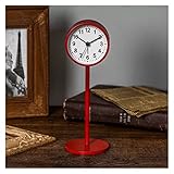 FZL02068LM Orologio da tavolo moderno da comodino, in metallo, silenzioso, senza ticchettio, stile nordico semplice, orologio digitale da scrivania, allarme a batteria, per camera da letto, soggiorno