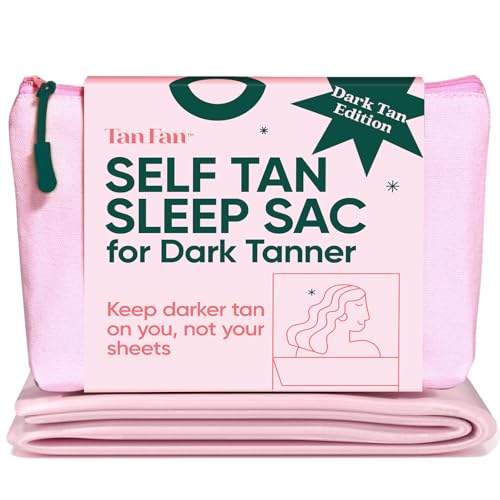 Tan Fan Self Tan Sleep Sack for Dark Tanners Stop Fake Tanner Staining Sheets Overnight - Thicker Underlay Sleep Sac for Ultra Dark Spray or Lotion - Lightweight Cooling