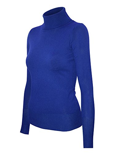 Image of Cielo Womens Solid Basic Stretch Turtleneck Pullover Knit Sweater