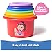 Ms. Rachel Official Rainbow Stacking Cups 7-Pack, Educational Toys & Toddler Toys for Girls & Boys Ages 6 Months to 2+ Years