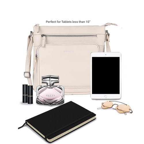 Image of LEDERBUCK Olga Women's Extra-Large Genuine Leather Crossbody Purse - Soft Triple-Zip Shoulder Bag