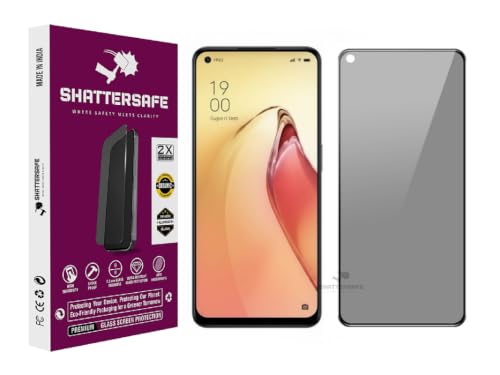 Image of Anti-Spy Privacy Tempered Glass Compatible For Oppo Reno 8 5G [Pack of 1]. 9H Hardness, Anti-Scratch, Edge-to-Edge Protection With Easy Installation Kit & Case Friendly Fit.