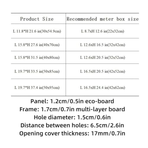 Wooden Electric Meter Box Cover with Pegboard Organizer - Stylish Breaker Box Concealment Panel for Living Room, Entryway, Bedroom, Office - 15.8" L x 31.5" H